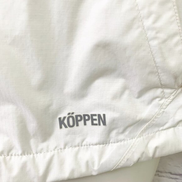 WHITE KOPPEN HOODED WINDBREAKER JACKET - SMALL - Picture 4 of 7